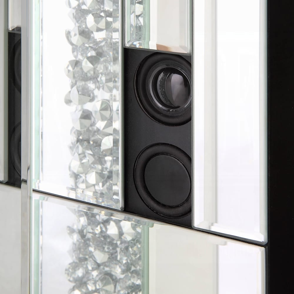 ACME Furniture - Noralie Fireplace w/Bluetooth - Mirrored & Faux Diamonds - AC00509 view 4