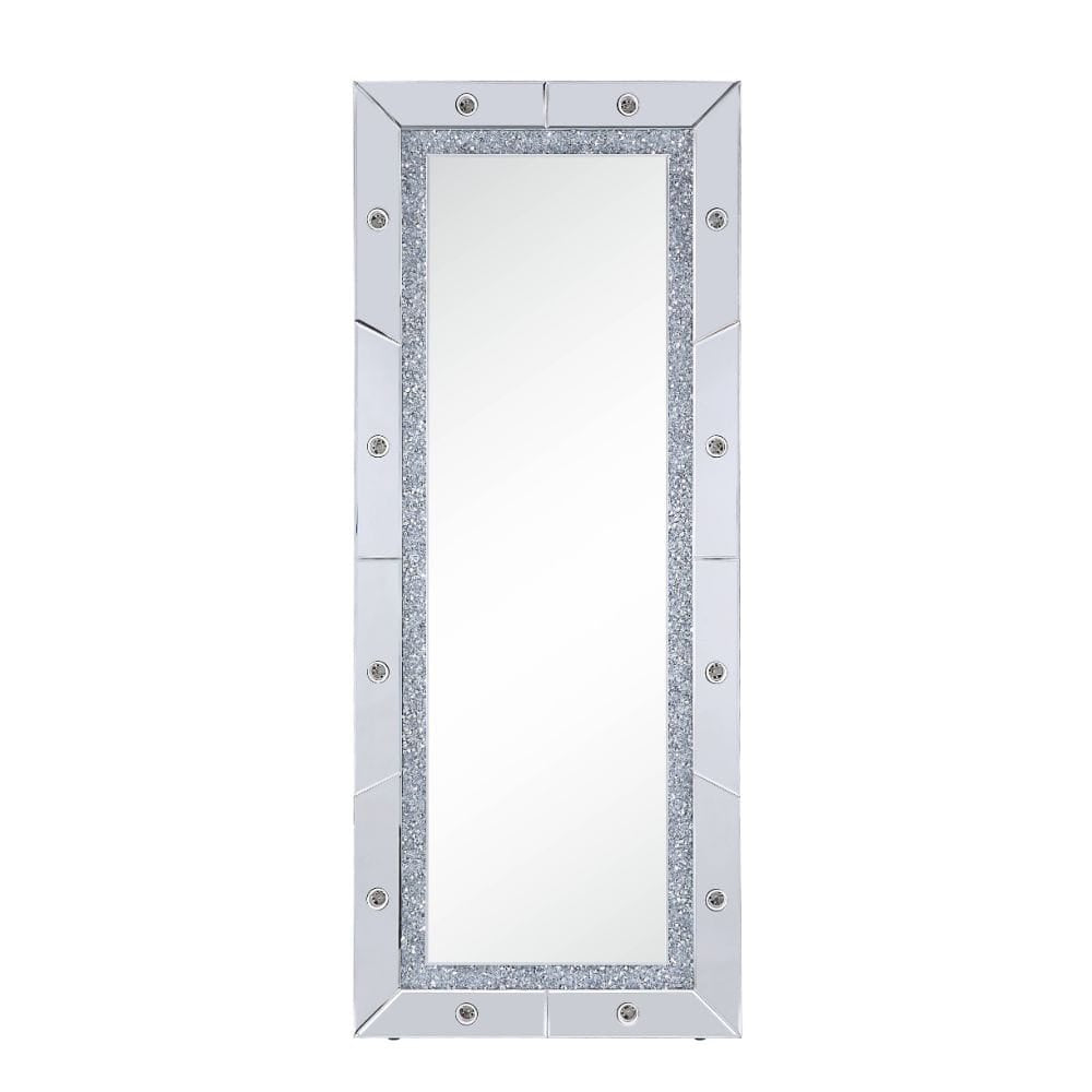 ACME Furniture - Noralie - Floor Mirror - Mirrored & Faux Diamonds - 97754 view 1