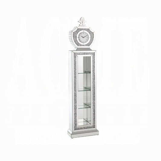 ACME Furniture - Noralie Grandfather Clock w/LED - Mirrored & Faux Diamonds - AC00351 view 1