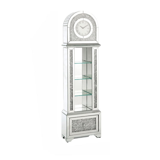 ACME Furniture - Noralie Grandfather Clock w/LED - Mirrored & Faux Diamonds - AC00353 view 1
