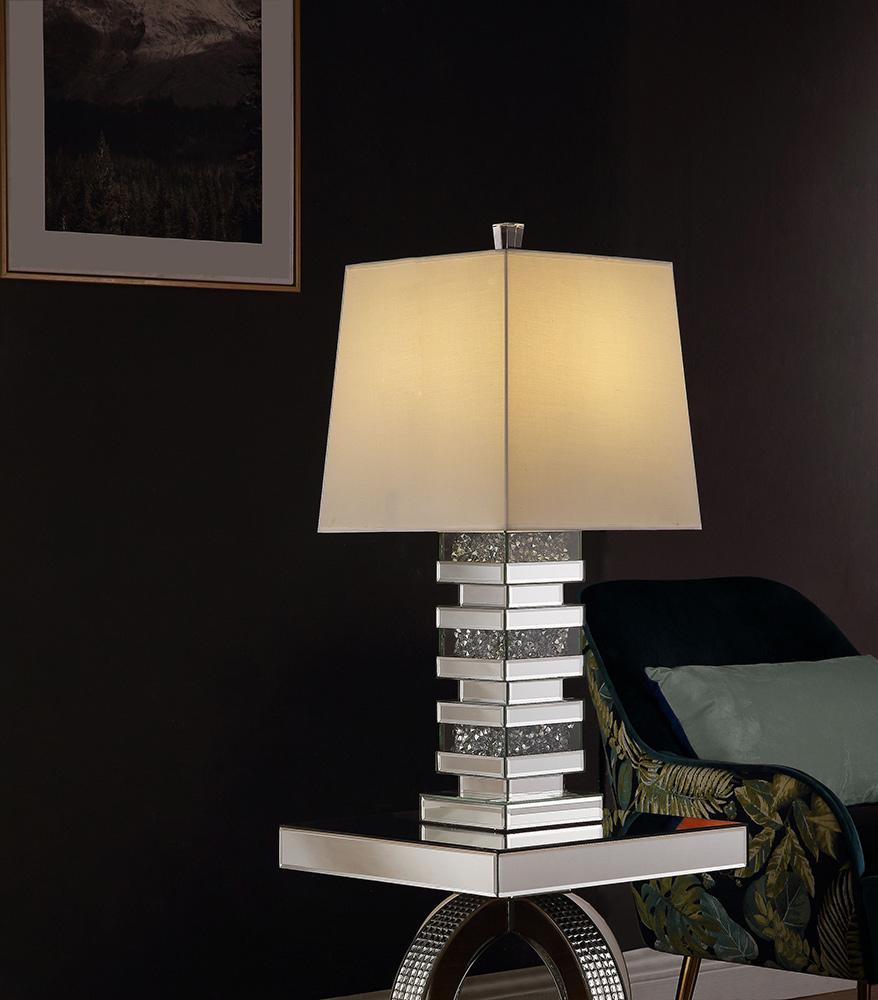 ACME Furniture - Noralie Table Lamp - Mirrored & Faux Diamonds - 40242 veiw 3