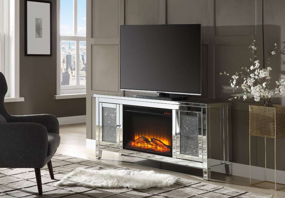 ACME Furniture - Noralie TV Stand w/Fireplace - 91770 view 7