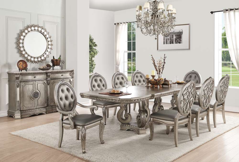 ACME Furniture - Northville Dining Table w/Double Pedestal - 66920 veiw 3