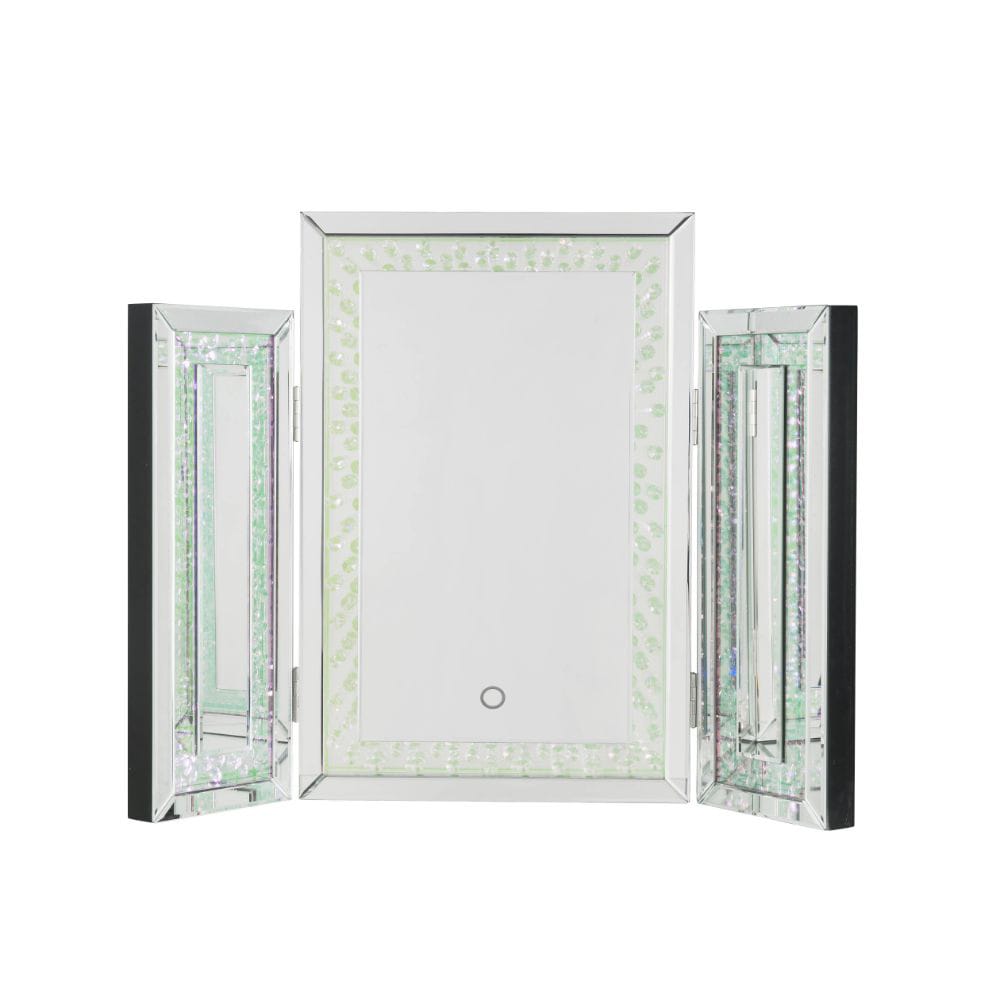 ACME Furniture - Nysa - Accent Mirror w/LED - Mirrored & Faux Crystals - 97732 view 2