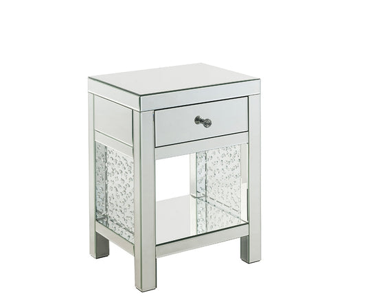 ACME Furniture - Nysa Accent Table - Mirrored & Faux Crystals - 97959 veiw 1