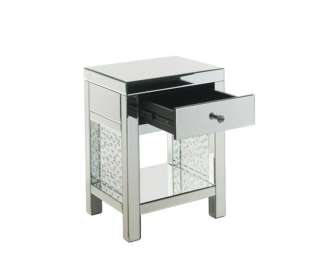 ACME Furniture - Nysa Accent Table - Mirrored & Faux Crystals - 97959 veiw 2