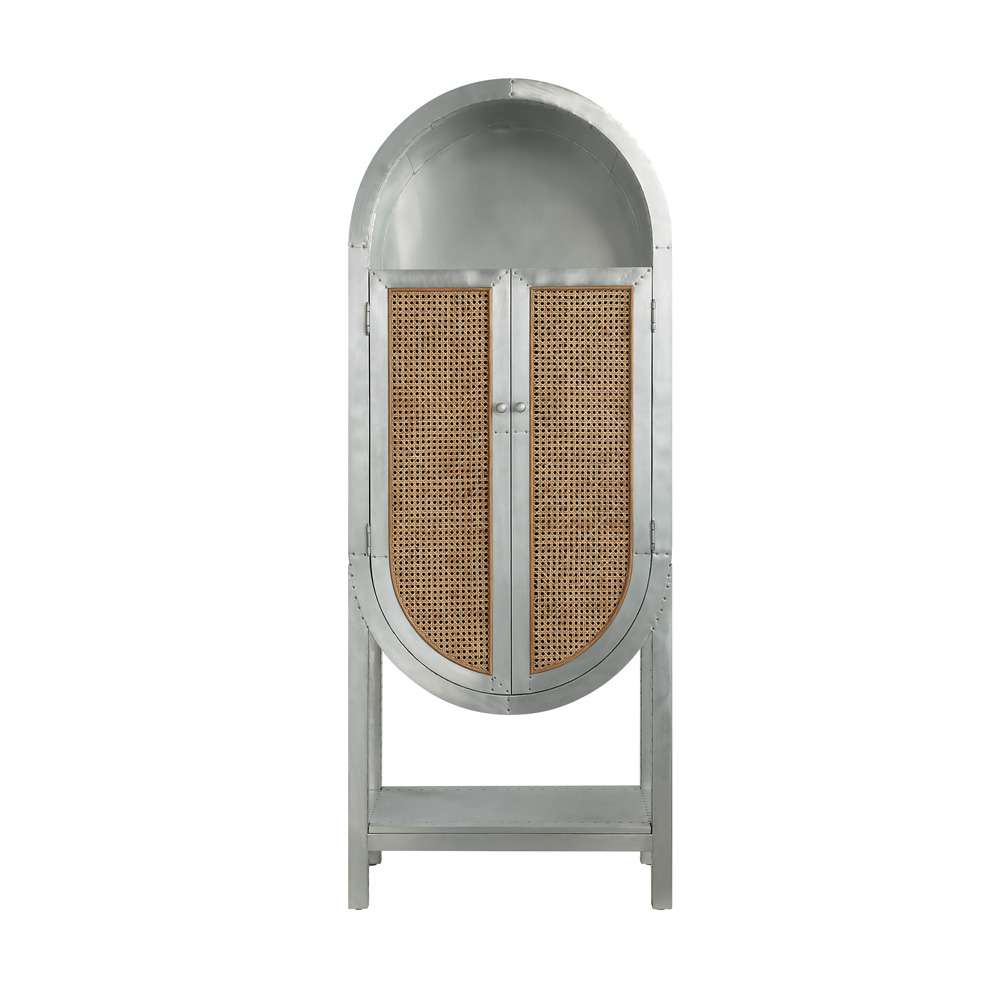 ACME Furniture - Ogden Bookcase - Aluminium & Rattan - OF02406 veiw 3