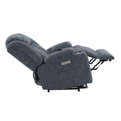 ACME Furniture - Omarion - Power Recliner w/Lift, Heating & Massage - Blue Chenille - LV02996A view 6