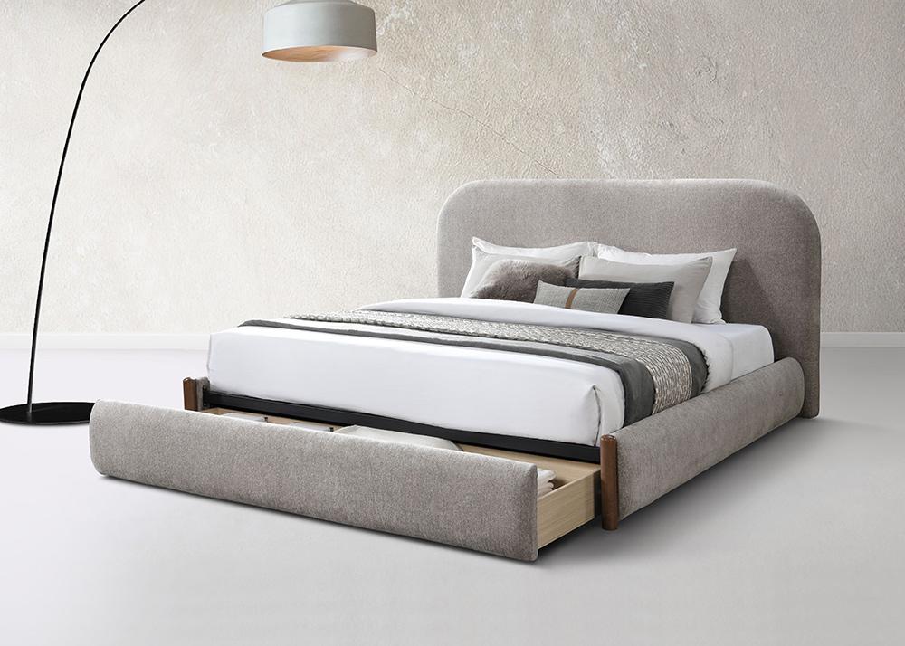 ACME Furniture - Orane Queen Bed w/Storage - Gray Fabric - BD04592Q veiw 1