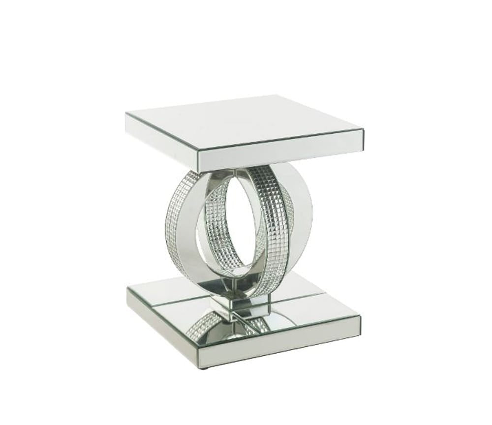 ACME Furniture - Ornat - End Table - Mirrored,Faux Square Diamonds - 84742 view 1