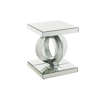 ACME Furniture - Ornat - End Table - Mirrored,Faux Square Diamonds - 84742 view 1