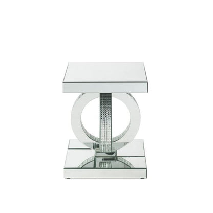 ACME Furniture - Ornat - End Table - Mirrored,Faux Square Diamonds - 84742 view 2