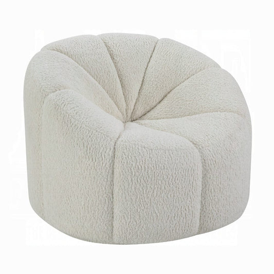 ACME Furniture - Osmash Chair w/Swivel - White Teddy Sherpa - LV00230 view 1
