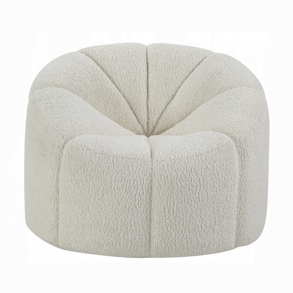 ACME Furniture - Osmash Chair w/Swivel - White Teddy Sherpa - LV00230 view 2