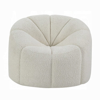 ACME Furniture - Osmash Chair w/Swivel - White Teddy Sherpa - LV00230 view 2