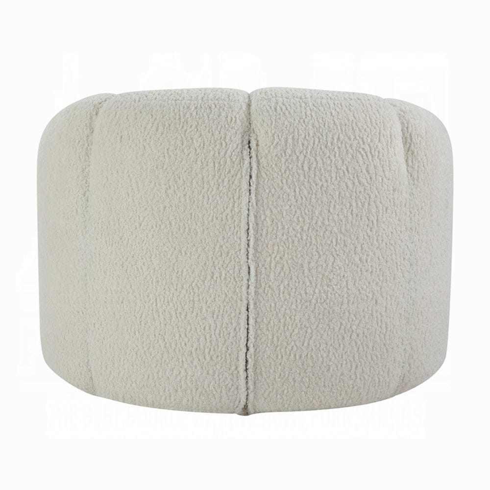 ACME Furniture - Osmash Chair w/Swivel - White Teddy Sherpa - LV00230 view 3