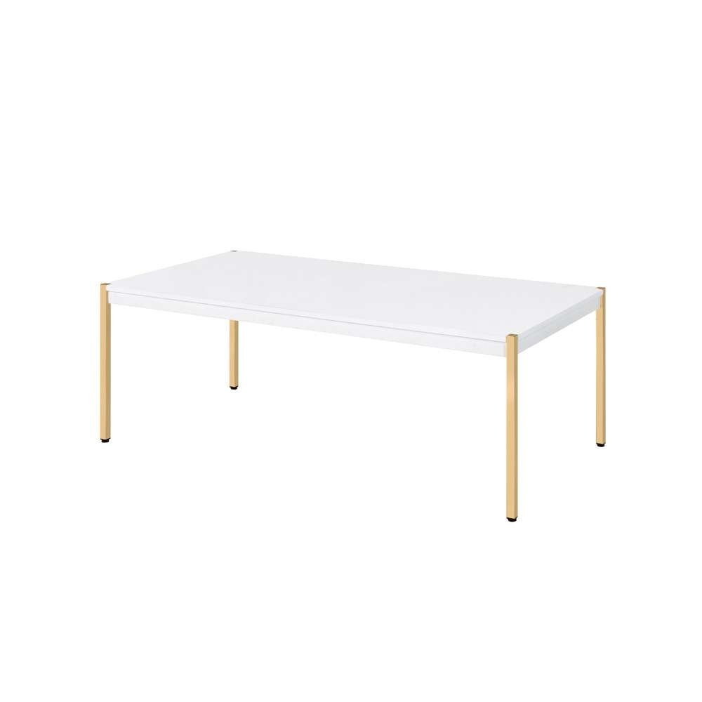 ACME Furniture - Otrac Coffee Table - White & Gold - LV00034 view 1