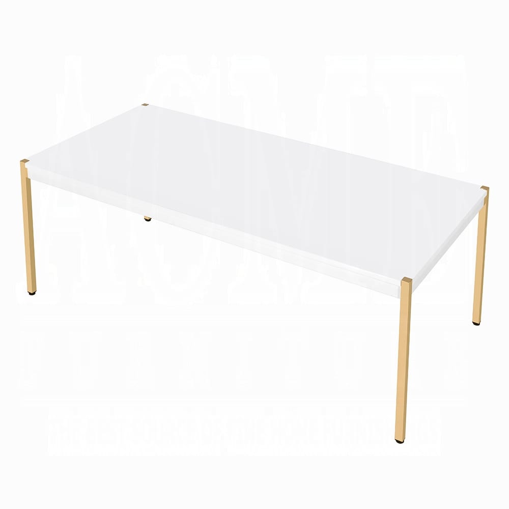 ACME Furniture - Otrac Coffee Table - White & Gold - LV00034 view 3