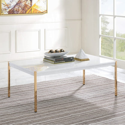 ACME Furniture - Otrac Coffee Table - White & Gold - LV00034 view 4