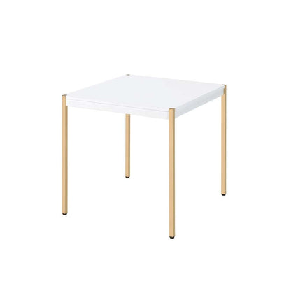 ACME Furniture - Otrac End Table - White & Gold - LV00035 view 1