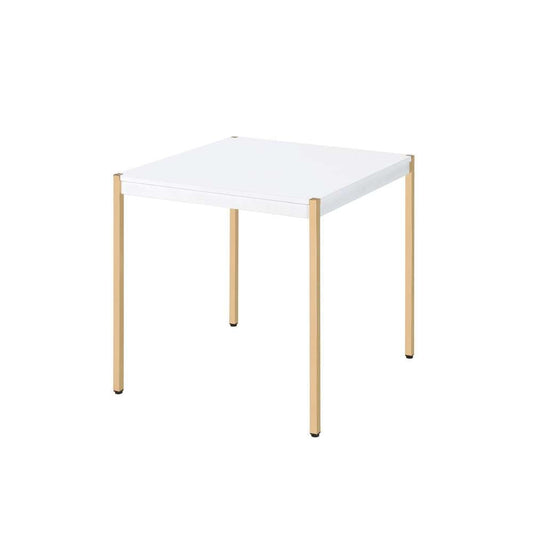 ACME Furniture - Otrac End Table - White & Gold - LV00035 view 1