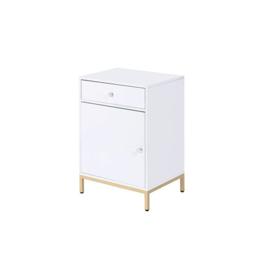 ACME Furniture - Ottey - Cabinet - White High Gloss & Gold - 92543 view 1