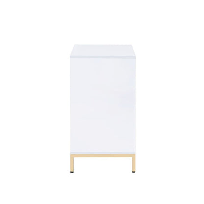 ACME Furniture - Ottey - Cabinet - White High Gloss & Gold - 92543 view 4