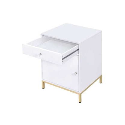 ACME Furniture - Ottey - Cabinet - White High Gloss & Gold - 92543 view 7