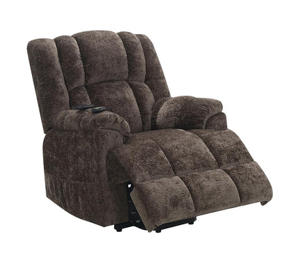 ACME Furniture - Pacay Power Recliner w/Lift, Heating & Massage - Brown Velvet - LV02998 veiw 9