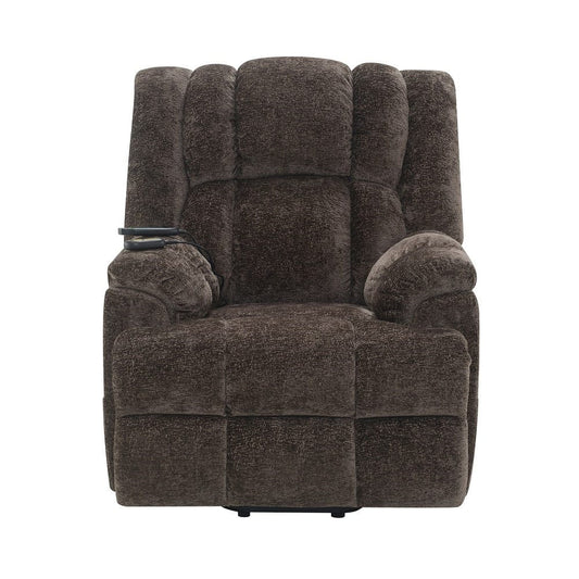 ACME Furniture - Pacay - Power Recliner w/Lift, Heating & Massage - Brown Chenille - LV02998A view 2