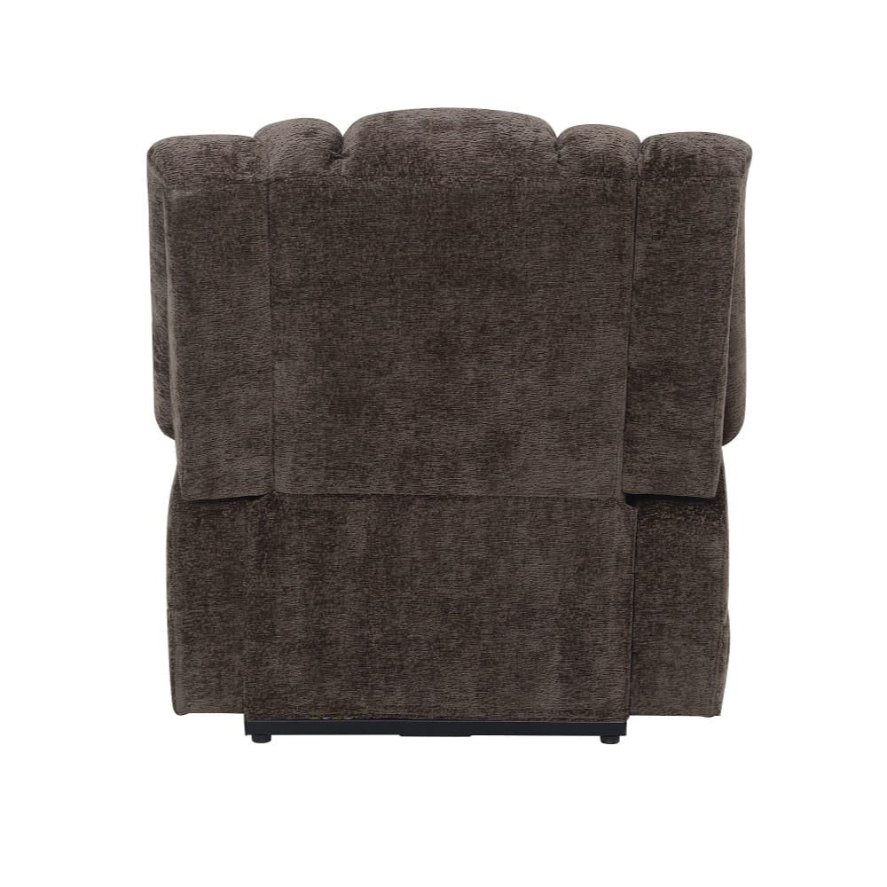 ACME Furniture - Pacay - Power Recliner w/Lift, Heating & Massage - Brown Chenille - LV02998A view 4