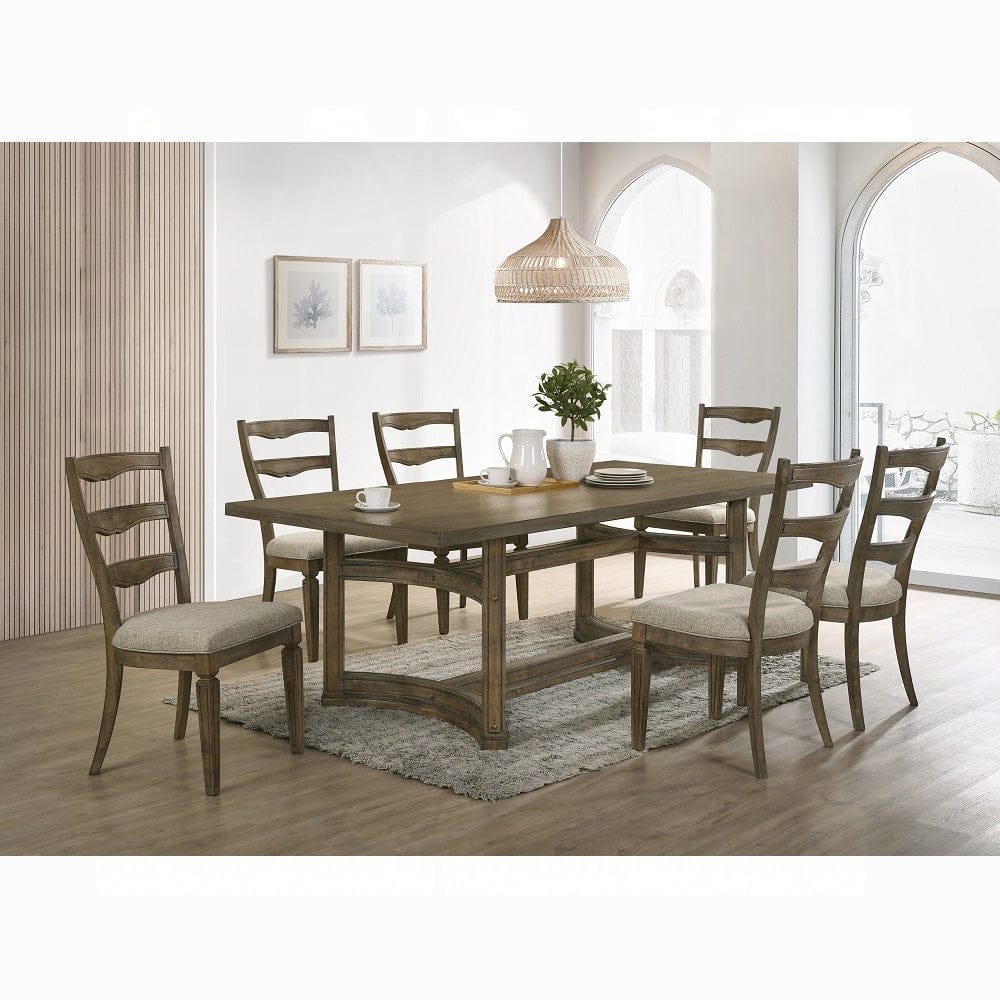 ACME Furniture - Parfield Dining Table - Weathered Oak - DN01807 view 4