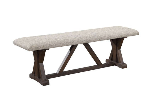 ACME Furniture - Pascaline Bench - Gray - Rustic Brown & Oak - DN00704 veiw 1