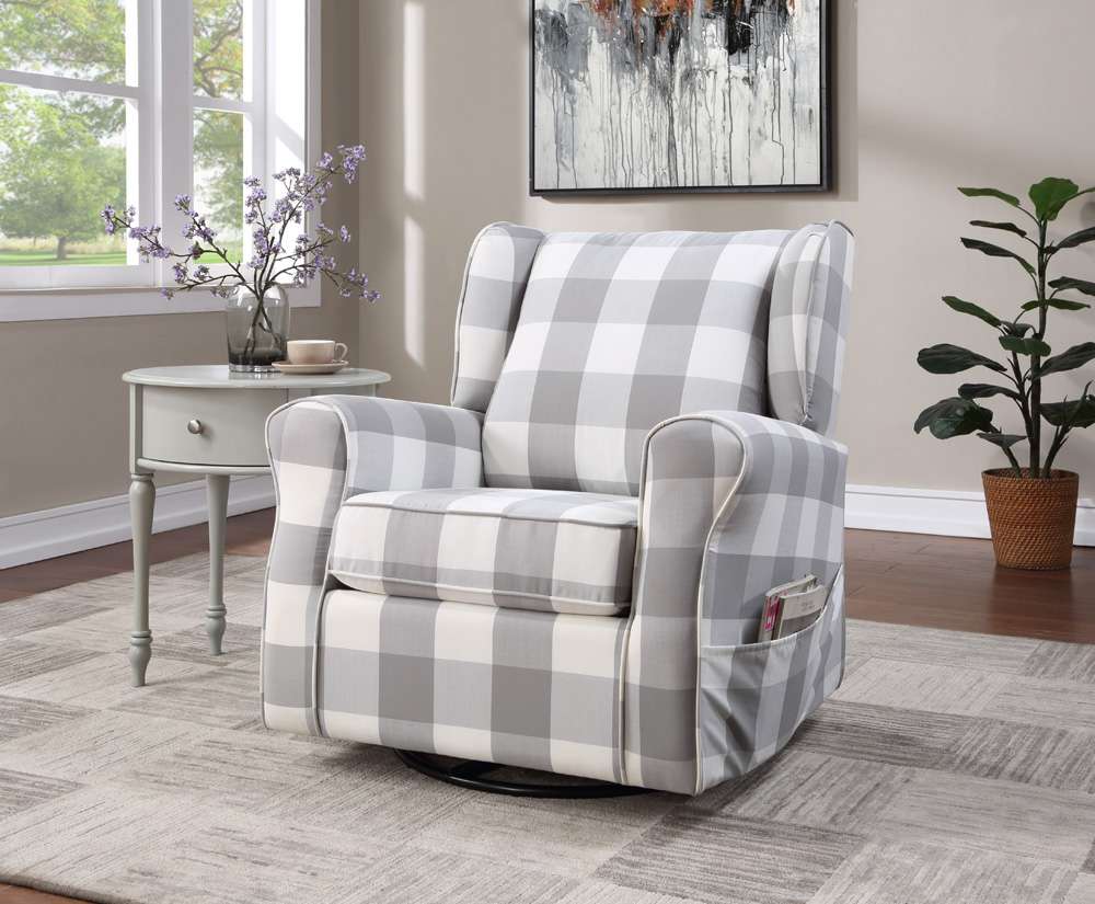 ACME Furniture - Patli Swivel Chair w/Glider - Gray - LV00922 veiw 1