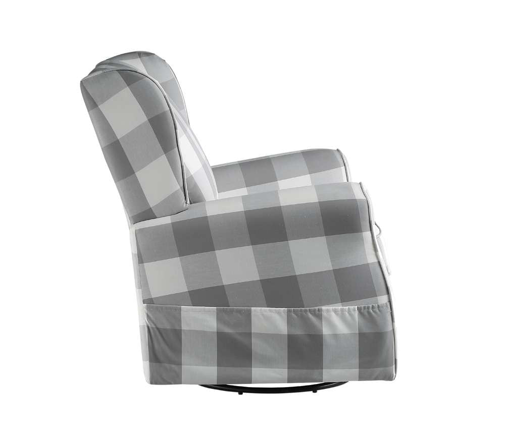 ACME Furniture - Patli Swivel Chair w/Glider - Gray - LV00922 veiw 4
