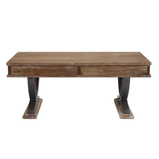 ACME Furniture - Pellio - Coffee Table - Antique Oak & Black - 83055 view 2