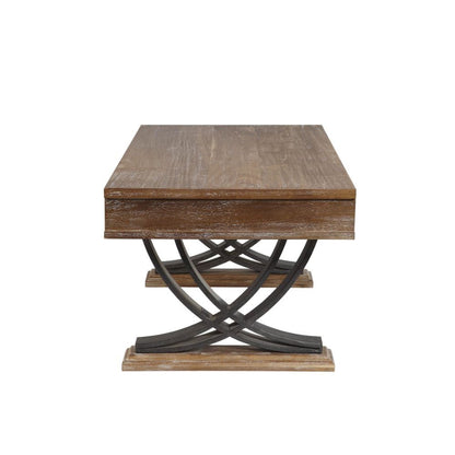 ACME Furniture - Pellio - Coffee Table - Antique Oak & Black - 83055 view 3