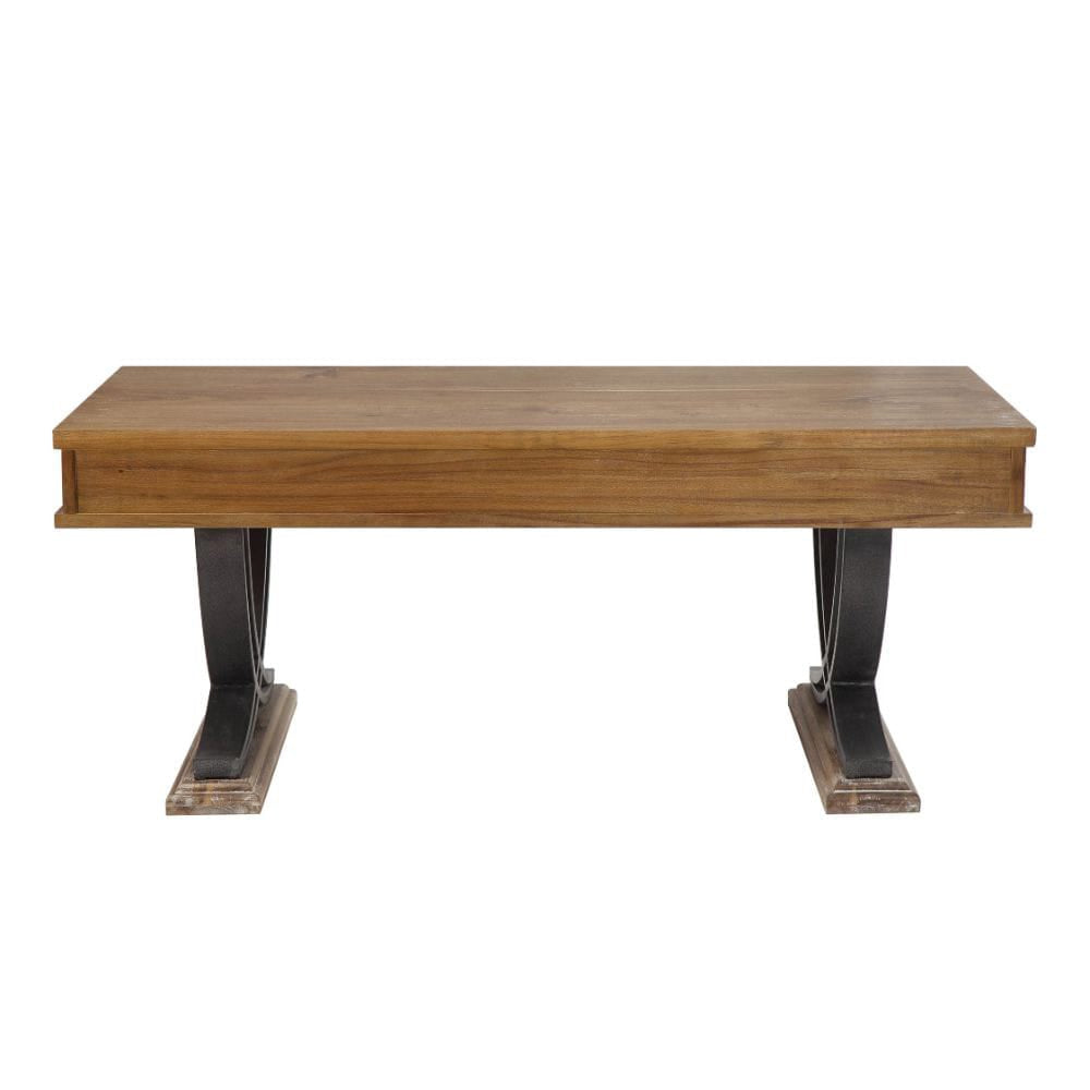 ACME Furniture - Pellio - Coffee Table - Antique Oak & Black - 83055 view 4