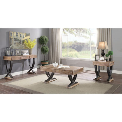 ACME Furniture - Pellio - Coffee Table - Antique Oak & Black - 83055 view 7