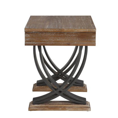 ACME Furniture - Pellio - End Table - Antique Oak & Black - 83057 view 4