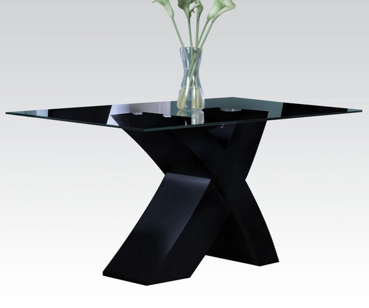 ACME Furniture - Pervis - Dining Table - Black & Clear Glass - 71110 view 1