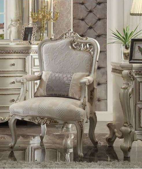 ACME Furniture - Picardy Chair (w/1 Pillow & RF Leaf) - 56884 veiw 1