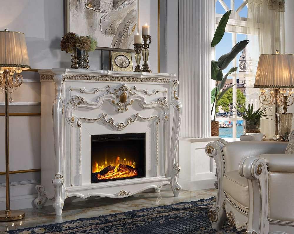 ACME Furniture - Picardy Fireplace - Antique Pearl - AC01345 veiw 1