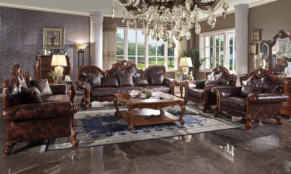 ACME Furniture - Picardy Oversized Sofa w/5 Pillows - 58220 view 6