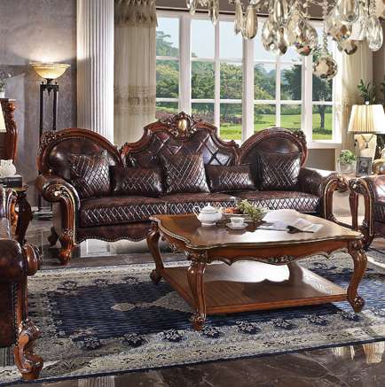 ACME Furniture - Picardy Oversized Sofa w/5 Pillows - 58220 veiw 1