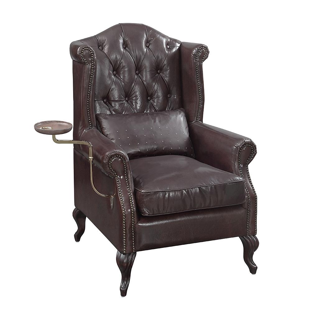 ACME Furniture - Pino Accent Chair - Vintage Brown Top Grain Leather - AC02994 veiw 2