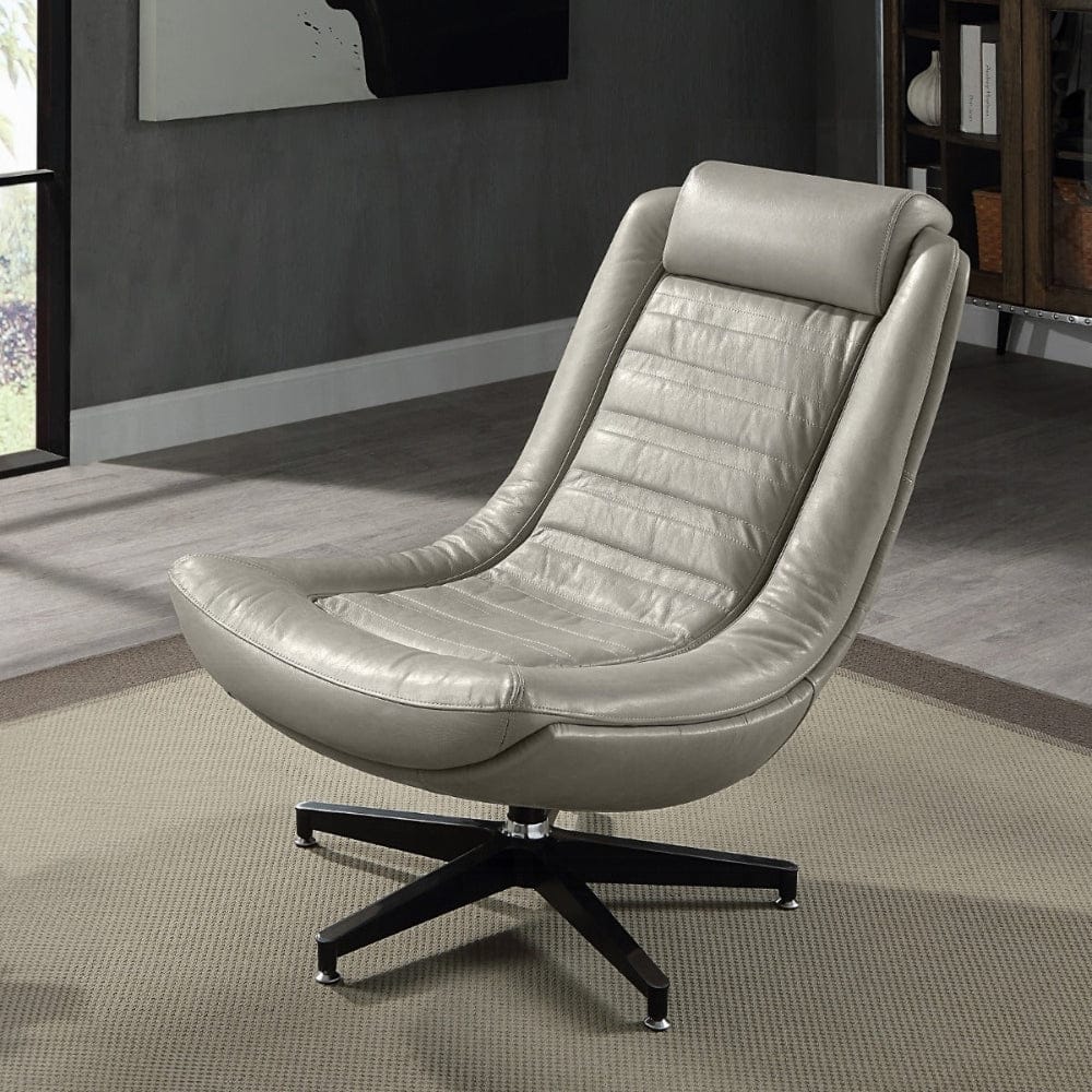 ACME Furniture - Piran Accent Chair w/Swivel - Twilight Top Grain Leather - AC02584 view 6