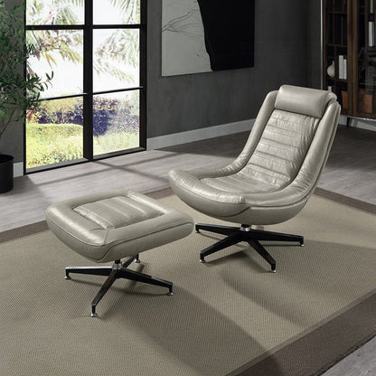ACME Furniture - Piran Accent Chair w/Swivel - Twilight Top Grain Leather - AC02584 view 7