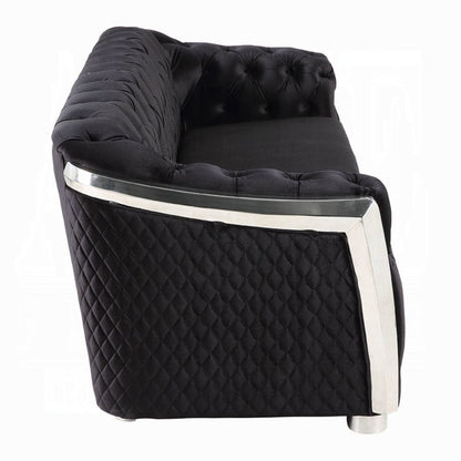 ACME Furniture - Pyroden Chair - Black Velvet & Chrome - LV00298