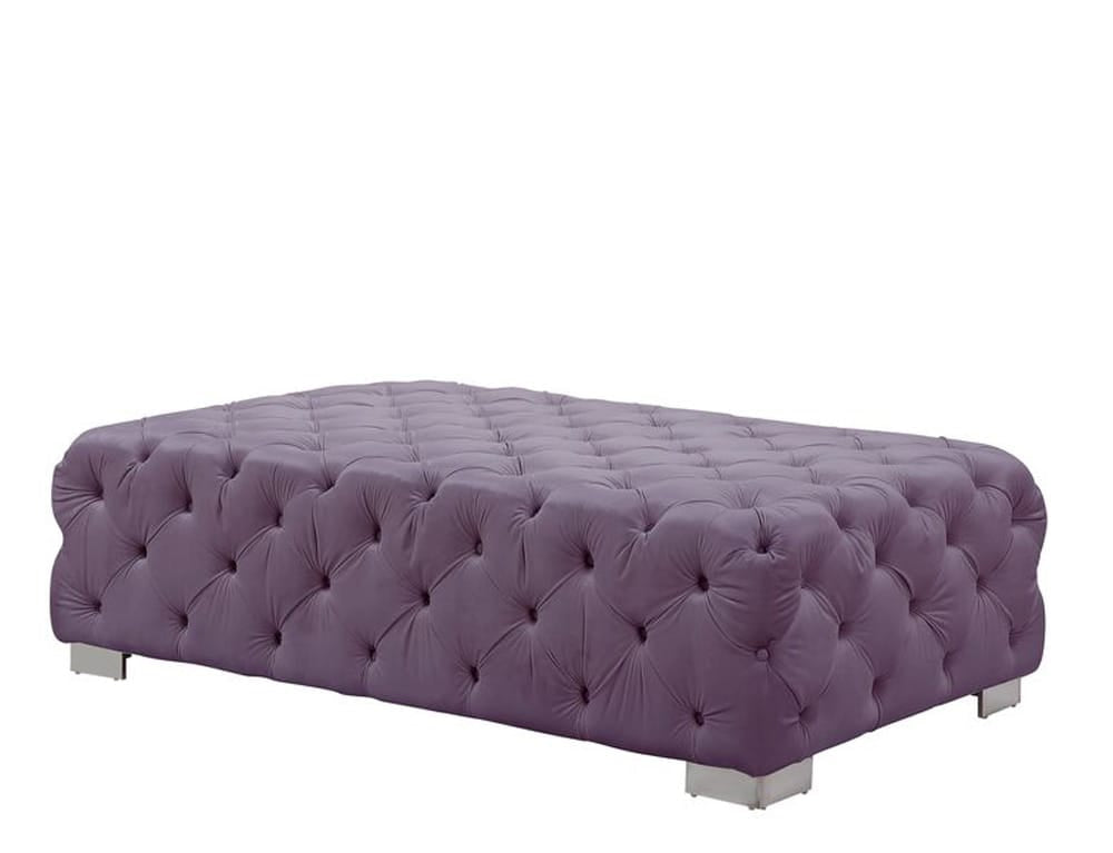 ACME Furniture - Qokmis - Ottoman - Purple Velvet - LV00390 view 1